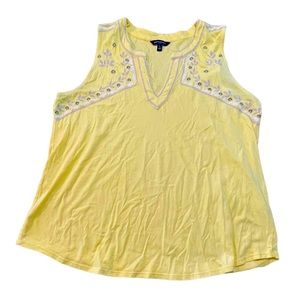 Banana Republic Embroidered Sleeveless Top